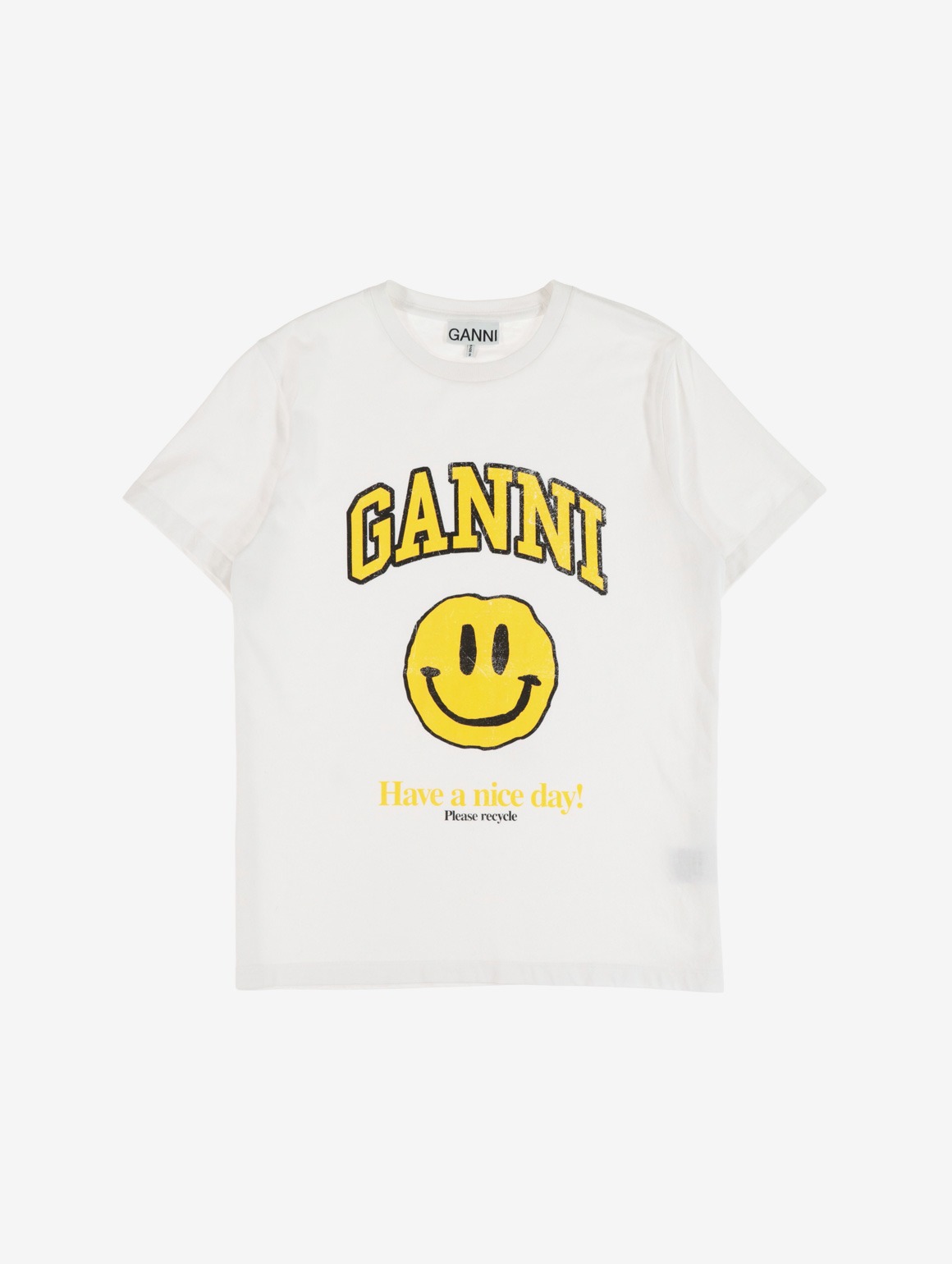 RELAXED FIT ORGANIC COTTON SMILEY GRAPHIC T-SHIRT