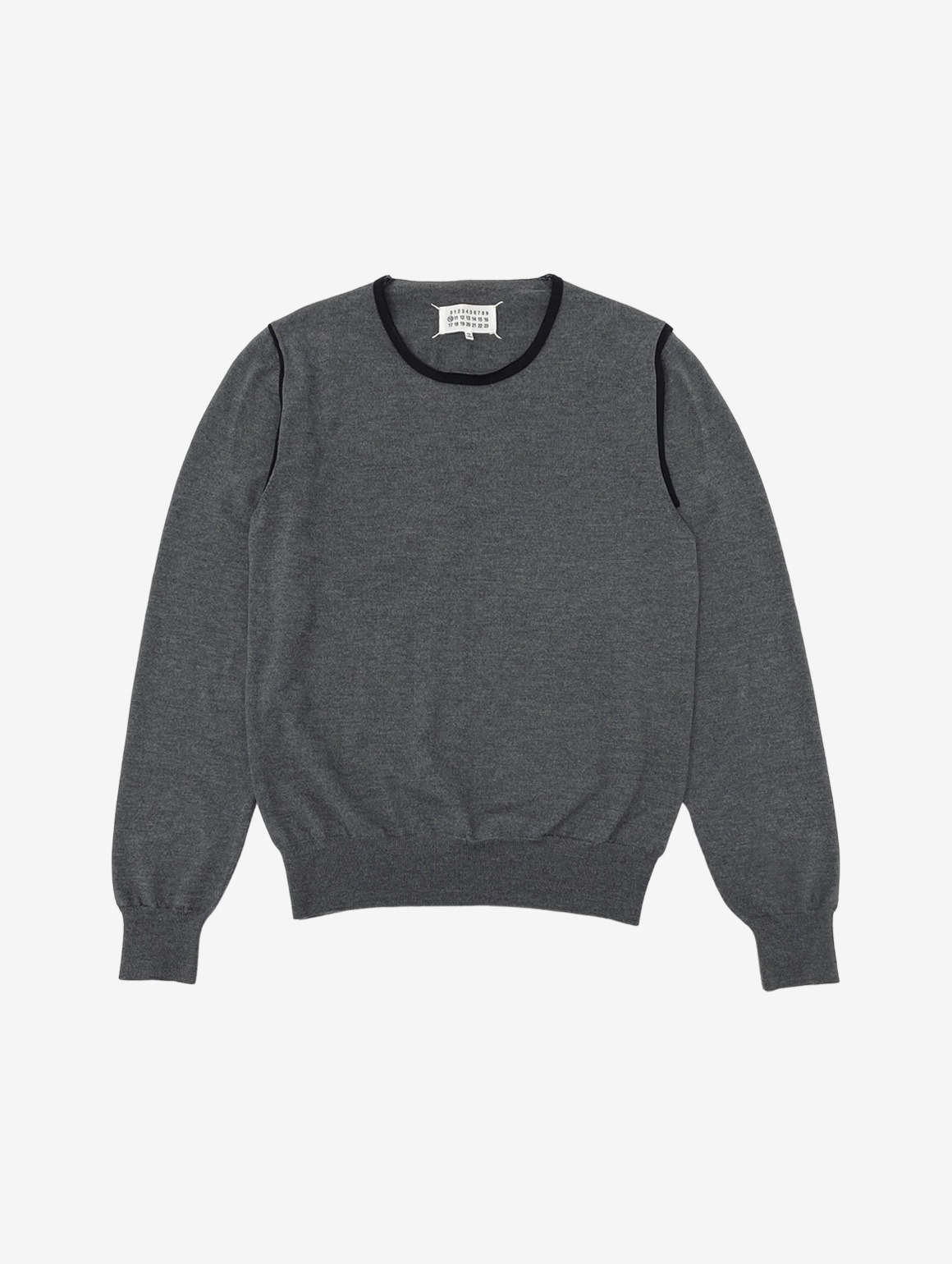 COTTON-TRIMMED KNIT JERSEY PULLOVER